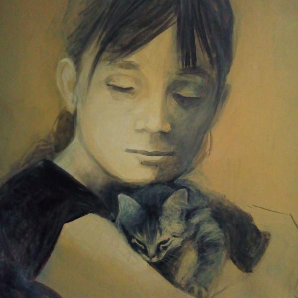 Καγκαράς Βασίλειος, Καταφύγιο Ι, 2016, ακρυλικό, 0,50Χ0,60μ