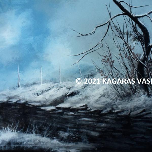 4Kagaras Vasileios b, Upper limit, 2021, acrylic, 0,68X1,08m